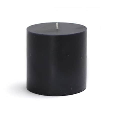 Zest Candle Zest Candle CPZ-081-12 3 x 3 in. Black Pillar Candles -12pcs-Case- Bulk CPZ-081_12